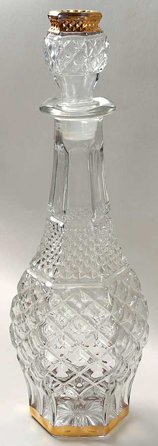 Wexford Gold Decanter & Stopper by Anchor Hocking-1