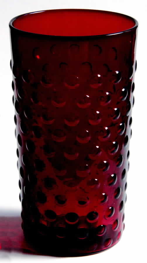 Hobnail Ruby 9 Oz Flat Tumbler by Anchor Hocking-1