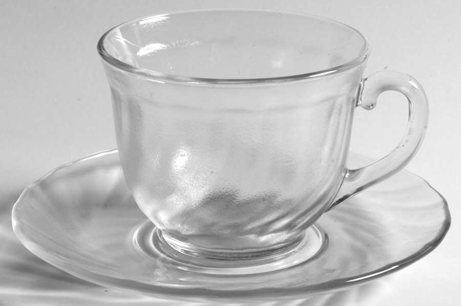 Clearbrook Cup & Saucer Set by Arcoroc-1