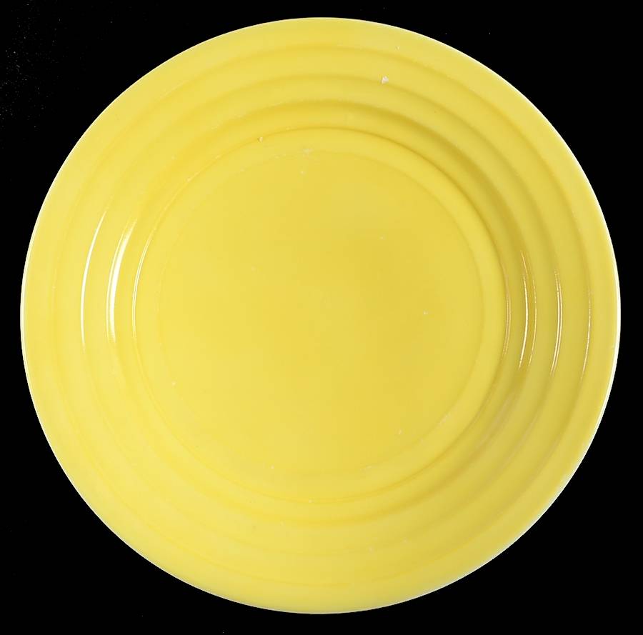 Moderntone Platonite Yellow (Bright) Dinner Plate by Hazel-Atlas-1