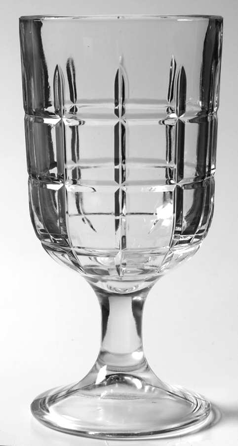 Tartan (Manchester) Clear Water Goblet by Anchor Hocking-1