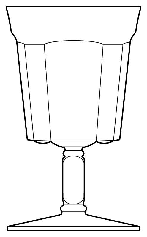 75 Square (Plain) Water Goblet by Adams & Co-1