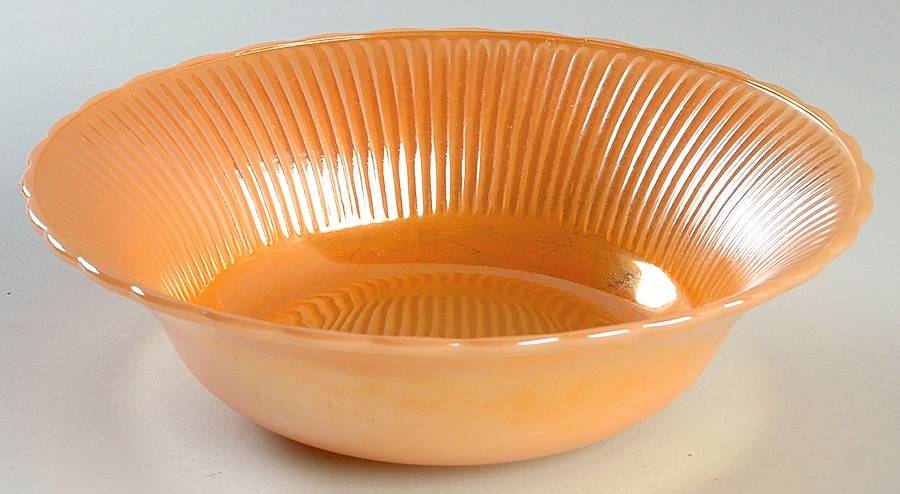 Peach Lustre Royal 8" Round Vegetable Bowl by Anchor Hocking-1