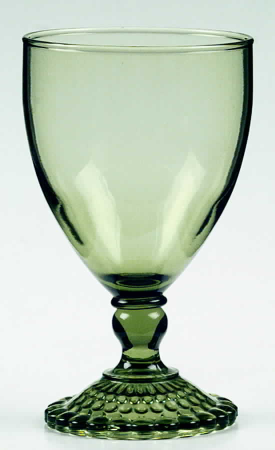 Bubble Foot Avocado Water Goblet by Anchor Hocking-1