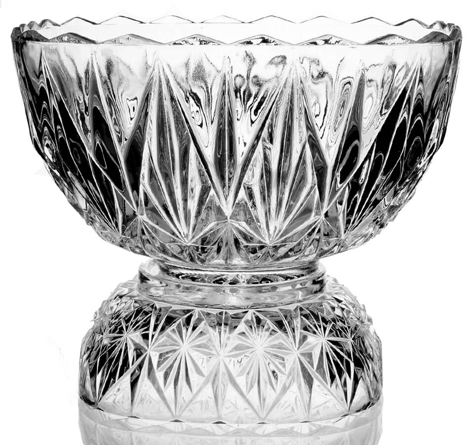 Williamsport Clear Punch Bowl with Stand by Hazel-Atlas-1