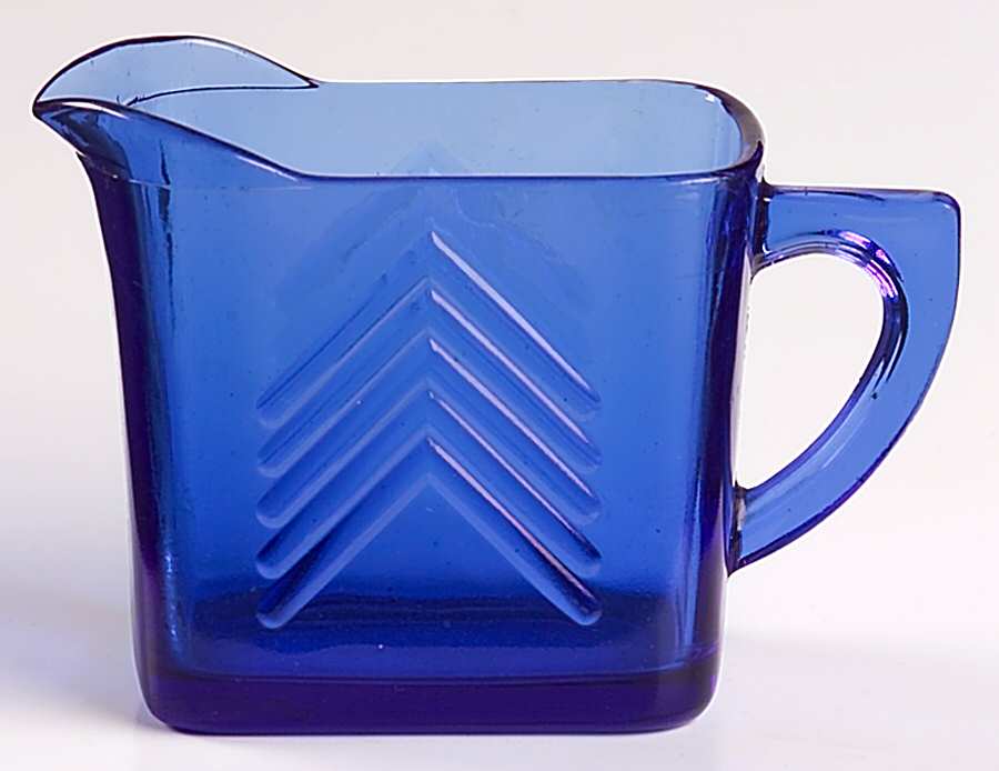 Chevron Cobalt Creamer by Hazel-Atlas-1