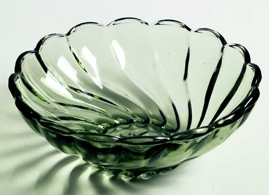 Seashell Green Small Fruit Dessert Bowl by Hazel-Atlas-1