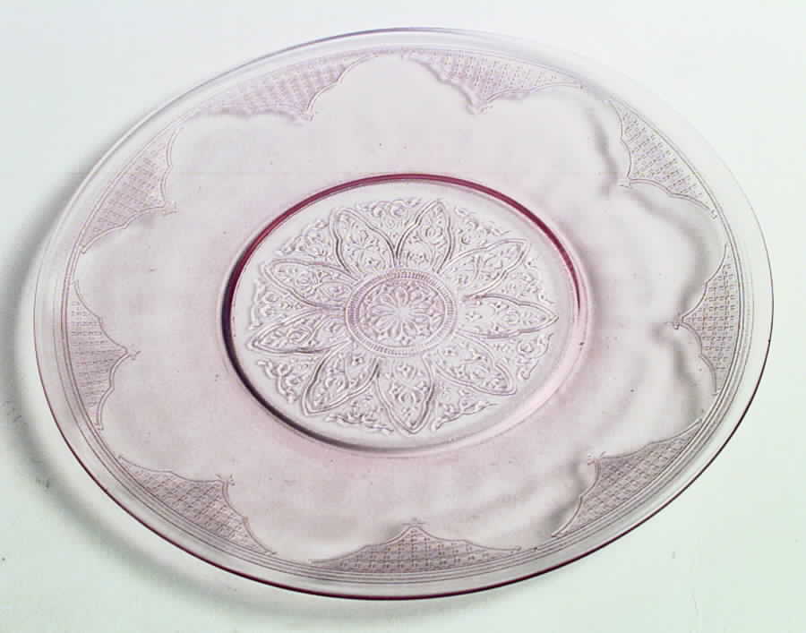 Cathedral Pink Luncheon Plate by Anchor Hocking-1