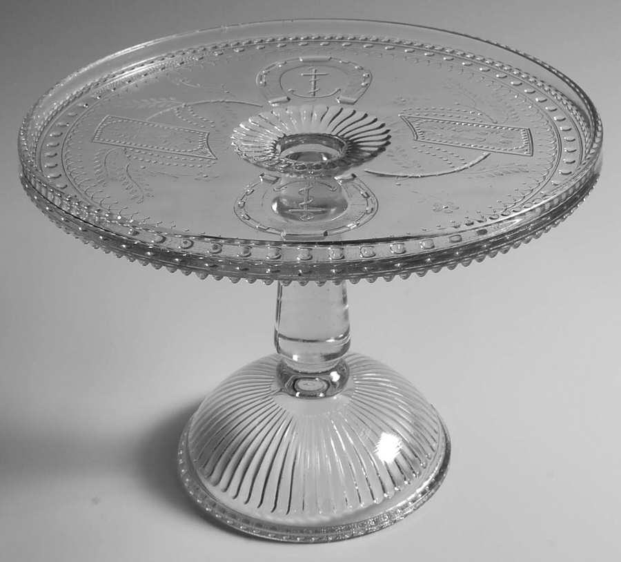 Good Luck 10" Diameter Pedestal Cake Stand No Dome by Adams & Co-1