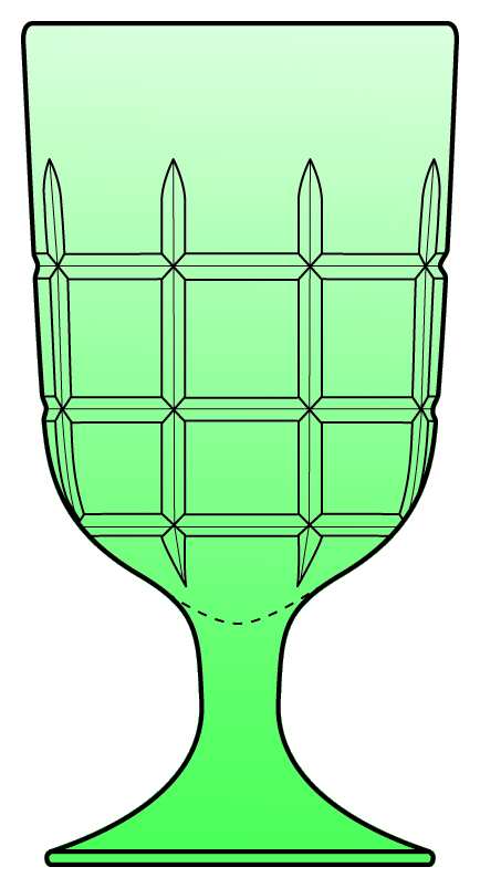 Tartan Green (Light) Water Goblet by Anchor Hocking-1
