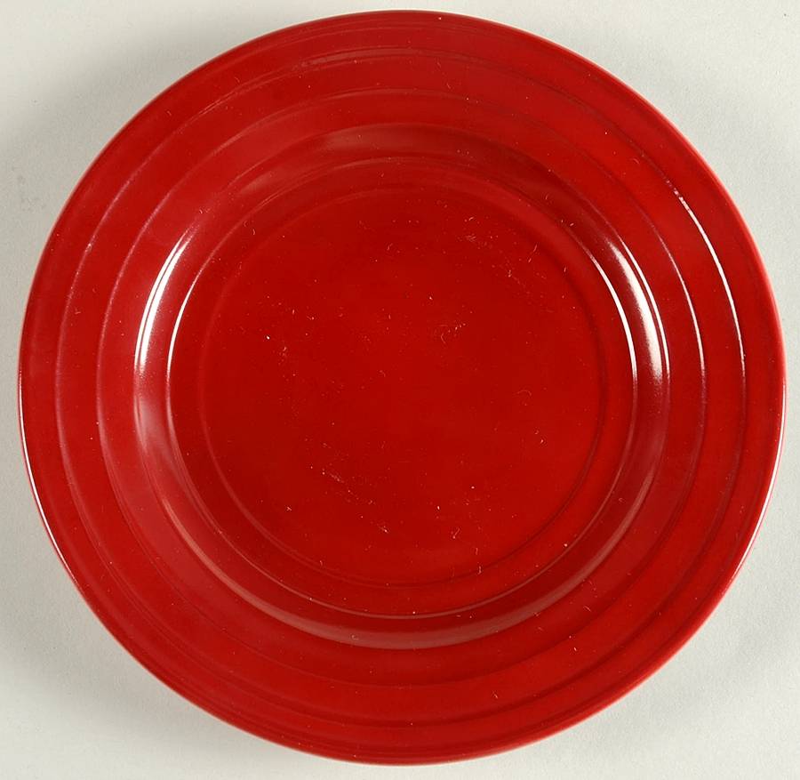 Moderntone Platonite Burgundy Bread & Butter Plate by Hazel-Atlas-1