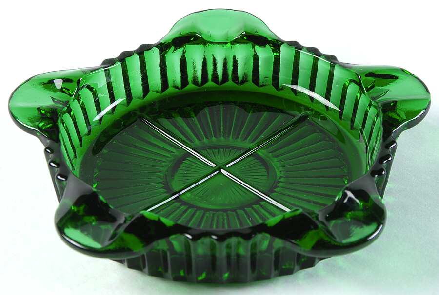 Queen Mary Forest Green Coaster/Ashtray by Anchor Hocking-1