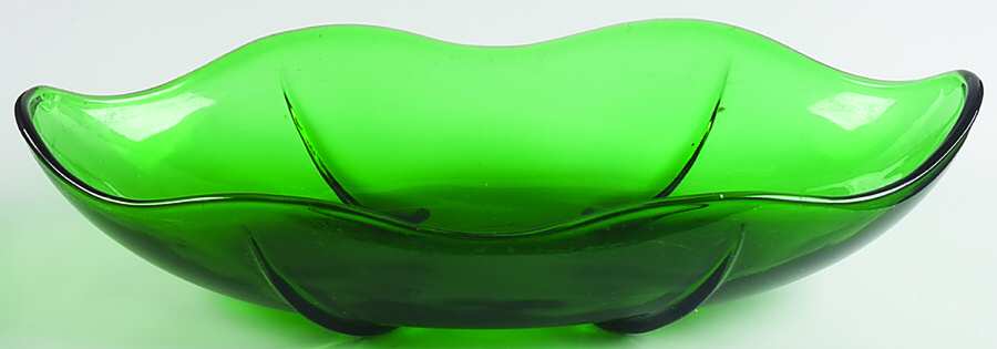 Swedish Modern Forest Green 9" Oval Relish by Anchor Hocking-1