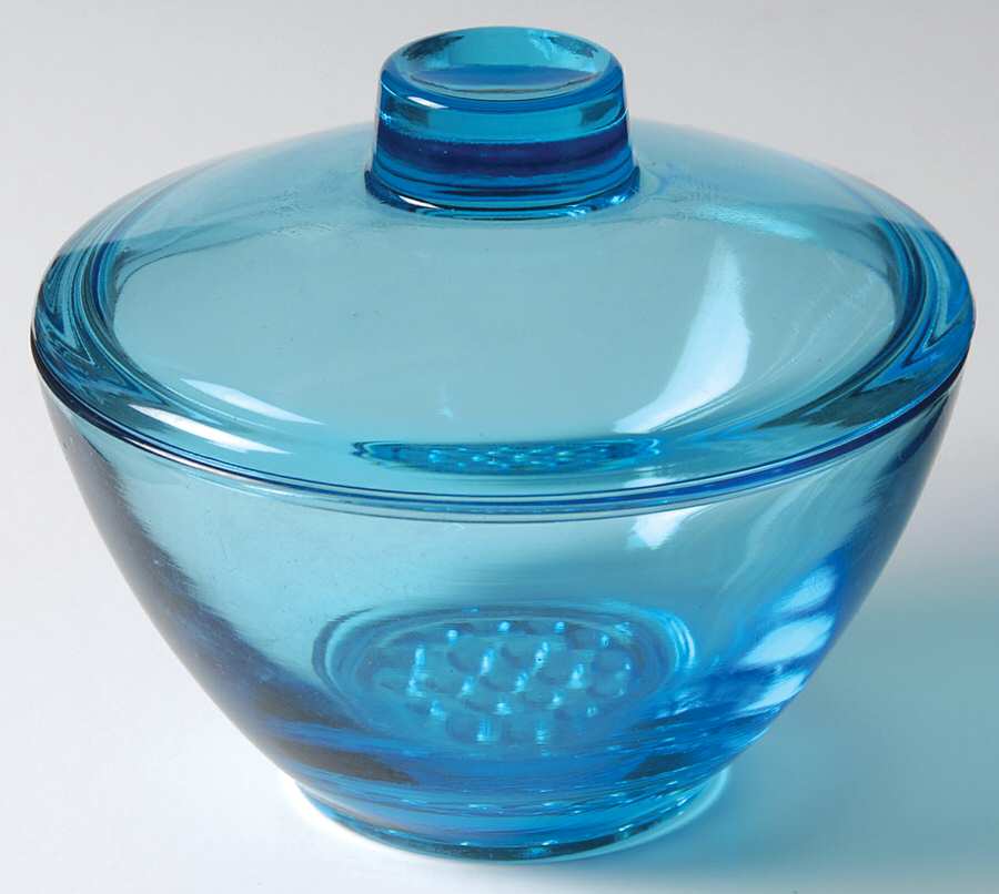 Capri Hobnail Sugar Bowl & Lid by Hazel-Atlas-1
