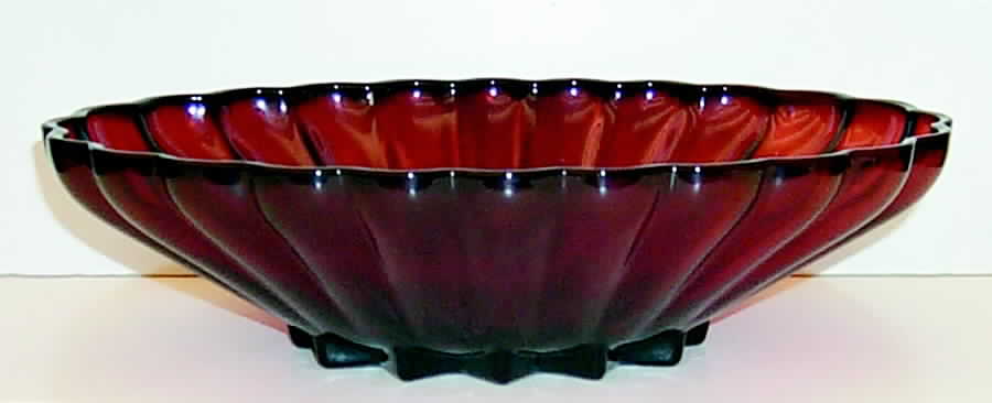 Classic Royal Ruby 12" Oval Bowl by Anchor Hocking-1
