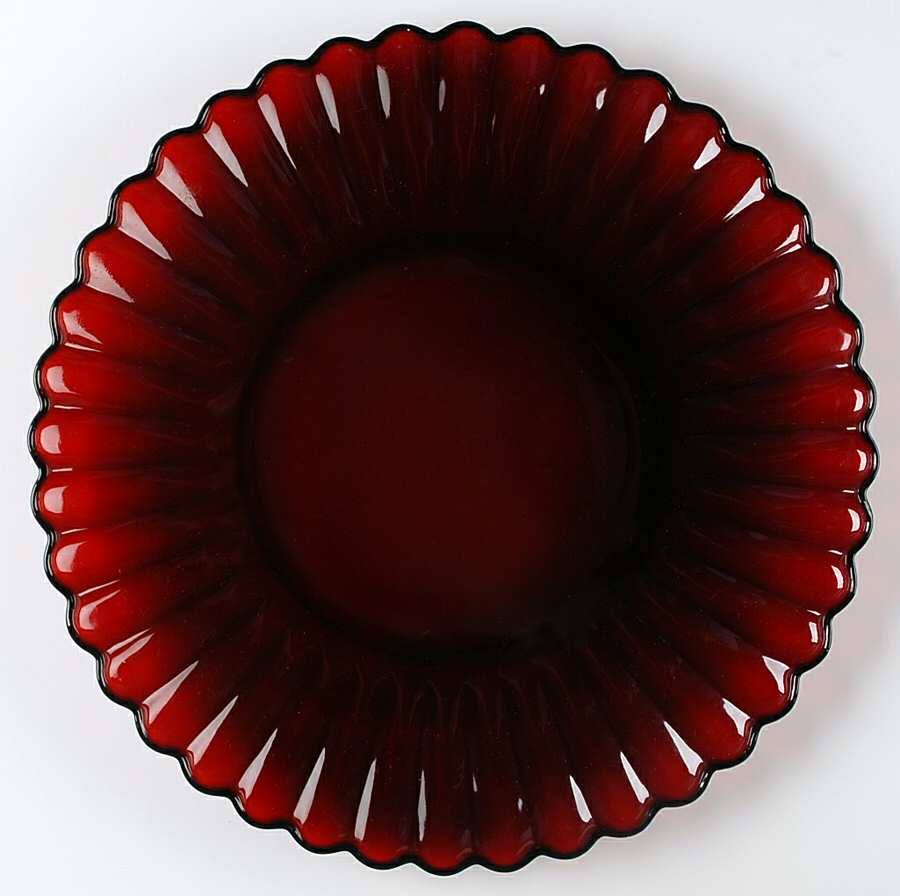 Classic Royal Ruby 14" Torte Plate by Anchor Hocking-1