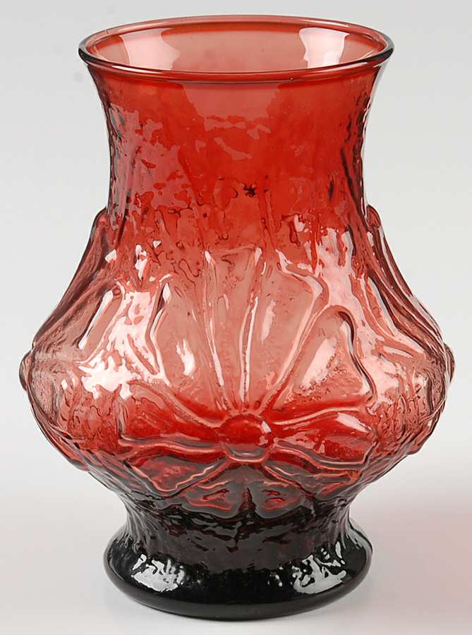 Rainflower Royal Ruby 5" Flower Vase by Anchor Hocking-1