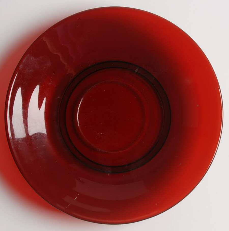 R1700 Royal Ruby Saucer Only by Anchor Hocking-1
