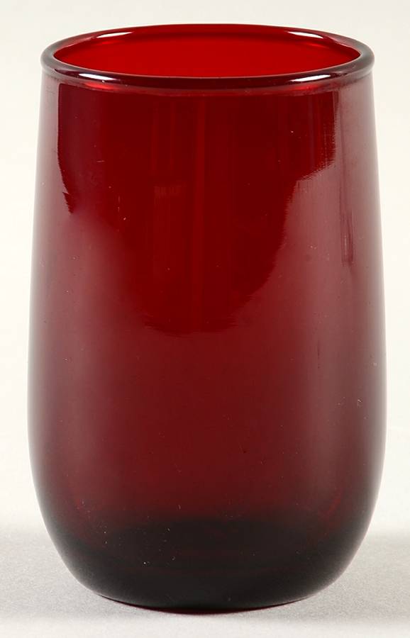 Roly Poly Royal Ruby Flat Juice Glass by Anchor Hocking-1