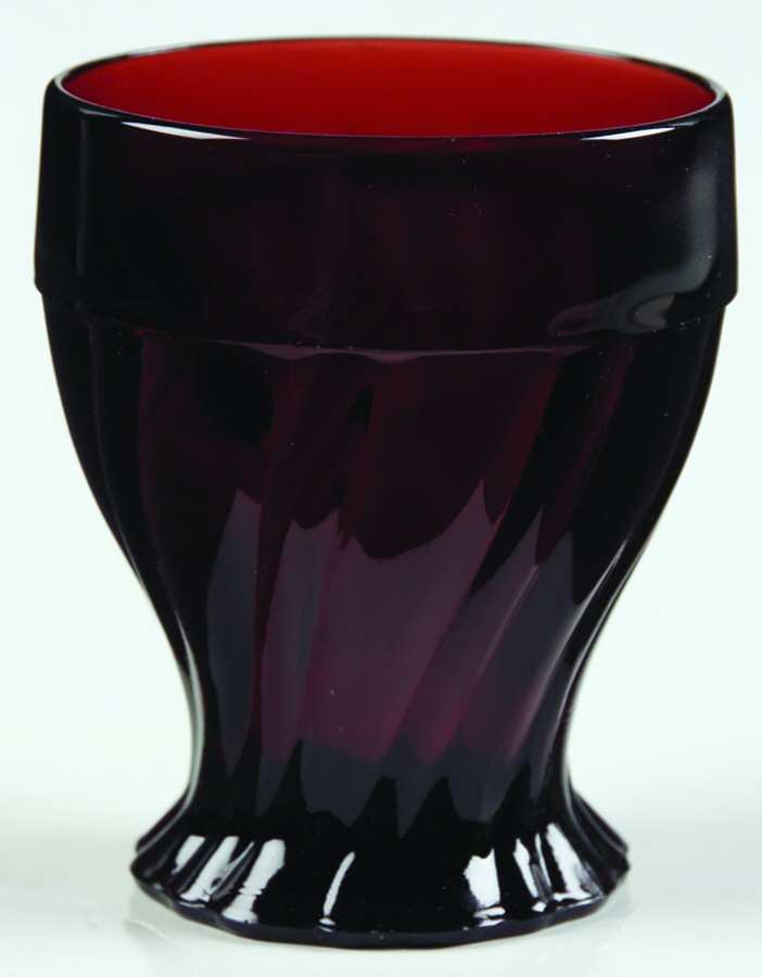 Swirl Royal Ruby 10 Oz Flat Tumbler by Anchor Hocking-1