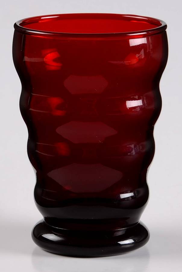 Whirly Twirly Royal Ruby 5 Oz Flat Whirley Tumbler by Anchor Hocking-1
