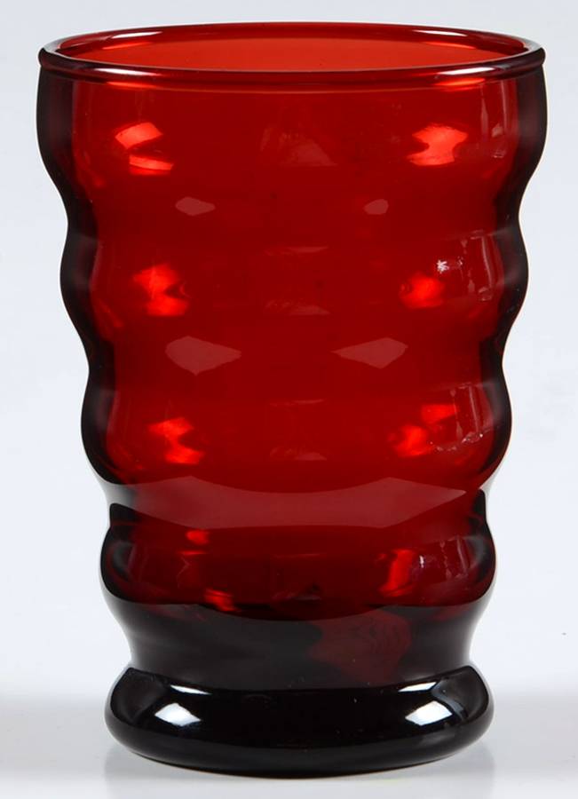 Whirly Twirly Royal Ruby 9 Oz Flat Tumbler by Anchor Hocking-1