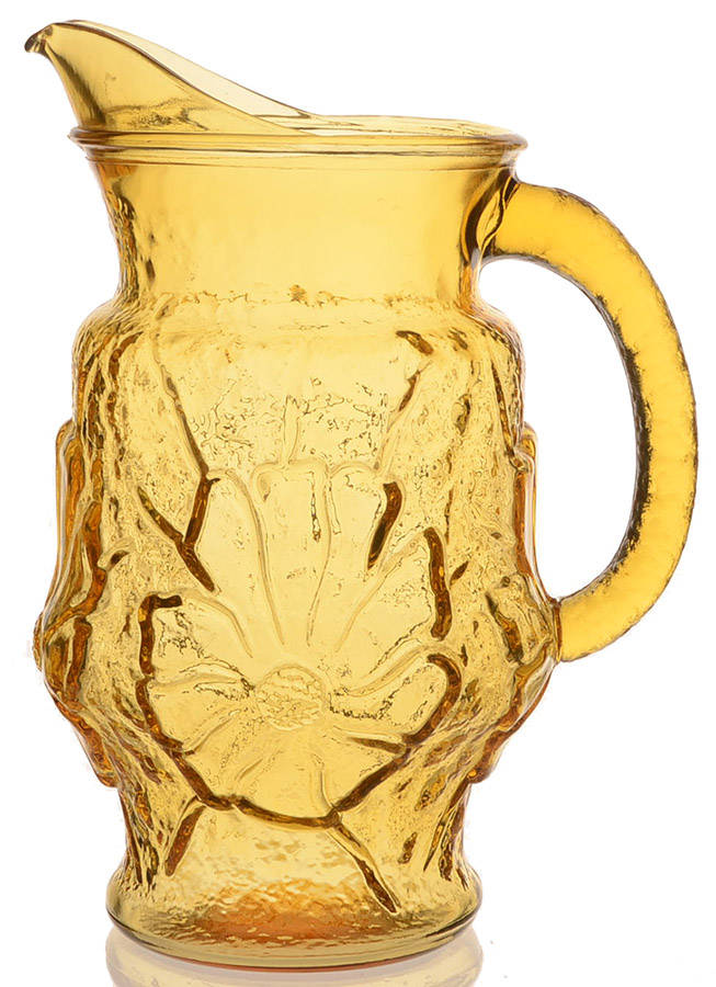 Rainflower Amber 64 Oz Pitcher by Anchor Hocking-1