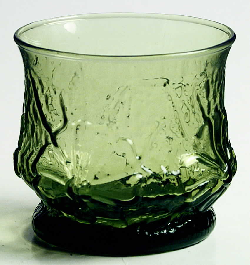 Rainflower Avocado Green Old Fashioned by Anchor Hocking-1