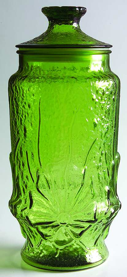 Rainflower Avocado Green 11" Storage Jar with Lid by Anchor Hocking-1