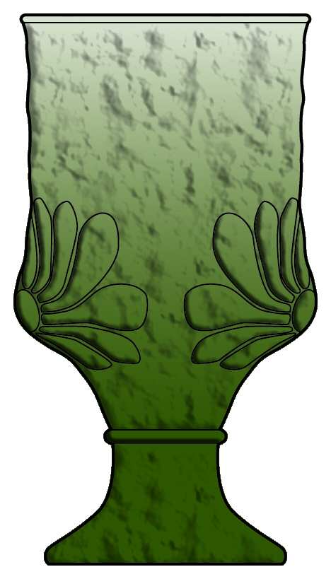 Rainflower Avocado Green Water Goblet by Anchor Hocking-1