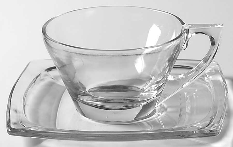 Vanity Clear Cup & Saucer Set by Hazel-Atlas-1