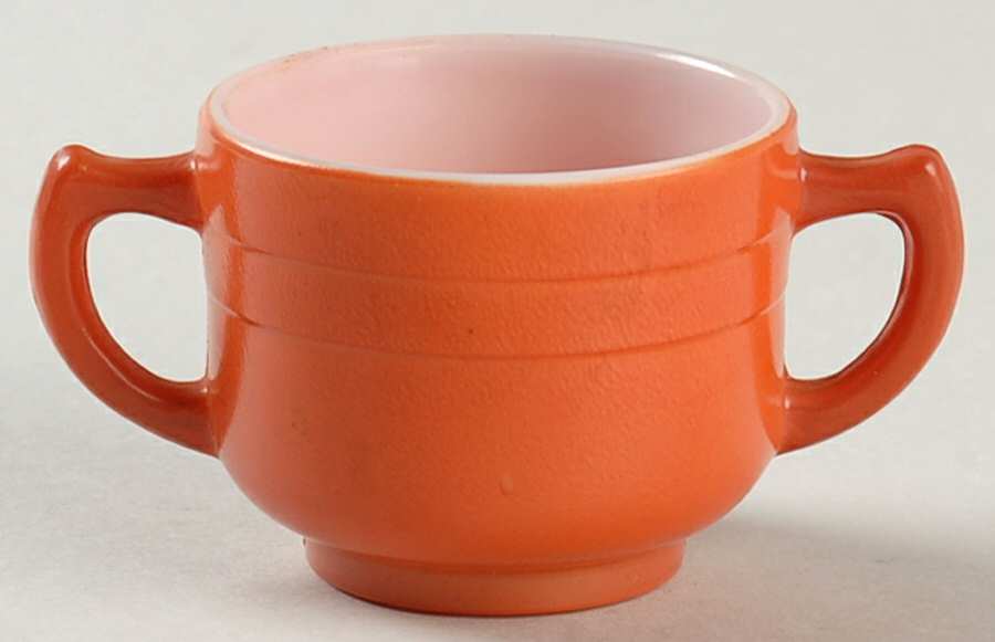 Moderntone Little Hostess Orange Child's Open Sugar by Hazel-Atlas-1