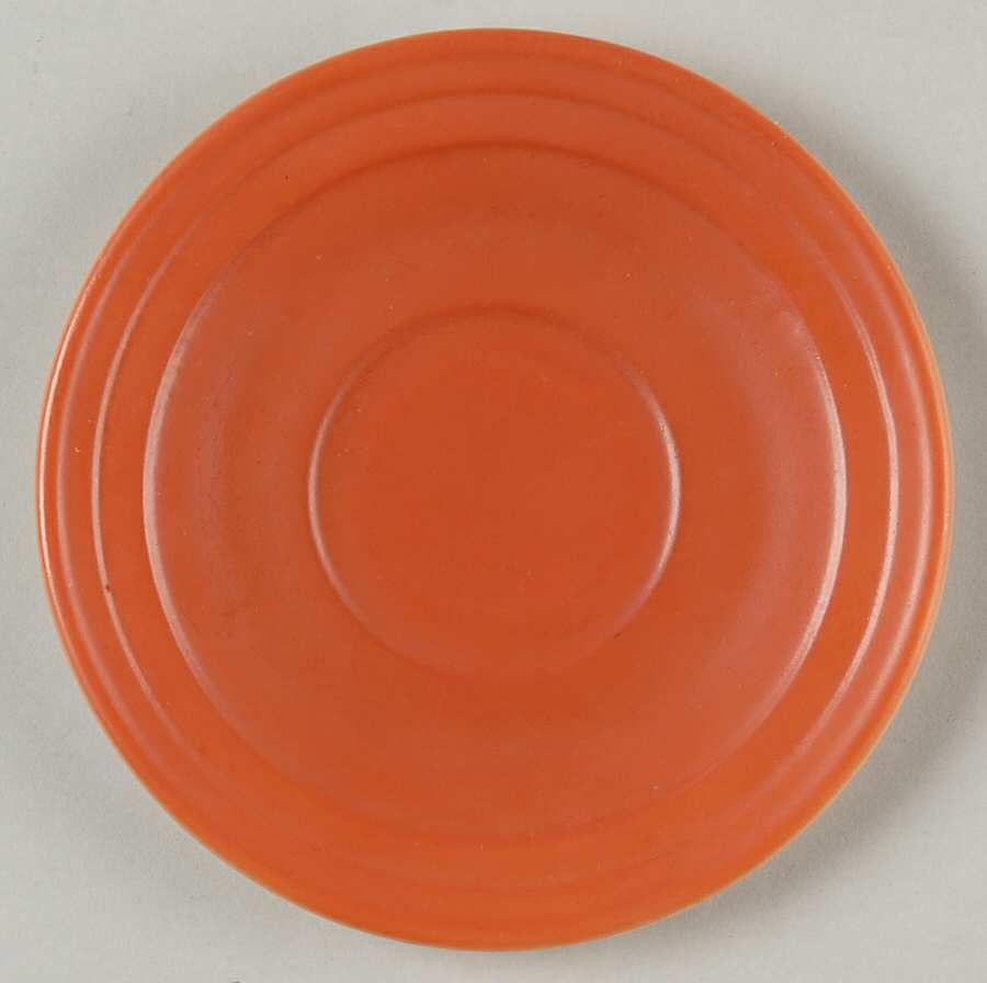 Moderntone Little Hostess Orange Saucer for Child's Cup by Hazel-Atlas-1