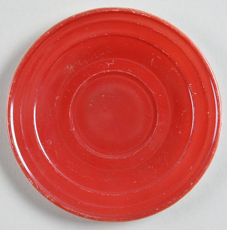 Moderntone Little Hostess Maroon Burgundy Saucer for Child's Cup by Hazel-Atlas-1