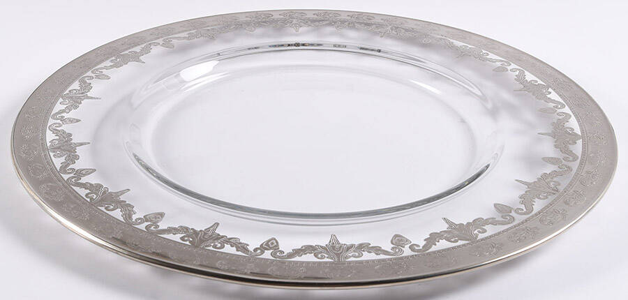 Vetro Silver Service Plate by Arte Italica-1