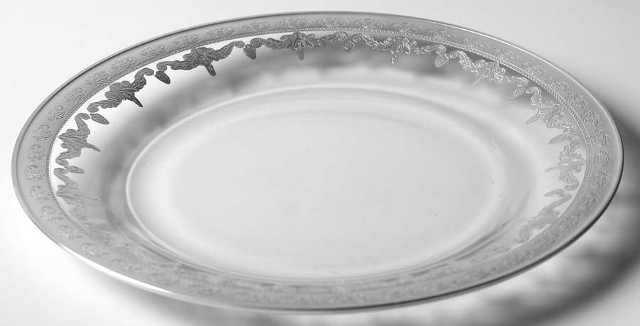 Vetro Silver Dessert Plate by Arte Italica-1