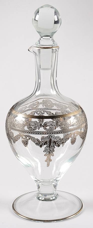 Vetro Silver Small Decanter & Stopper by Arte Italica-1