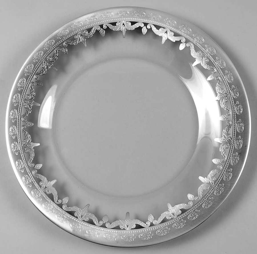 Vetro Silver Dinner Plate by Arte Italica-1