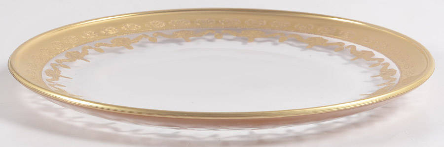 Vetro Gold Coupe Dessert Plate by Arte Italica-1