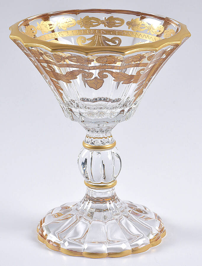 Vetro Gold 6" Footed Open Candy Dish by Arte Italica-1