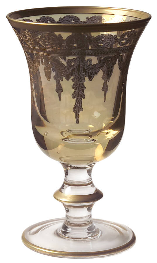 Vetro Gold Amber Water Goblet by Arte Italica-1