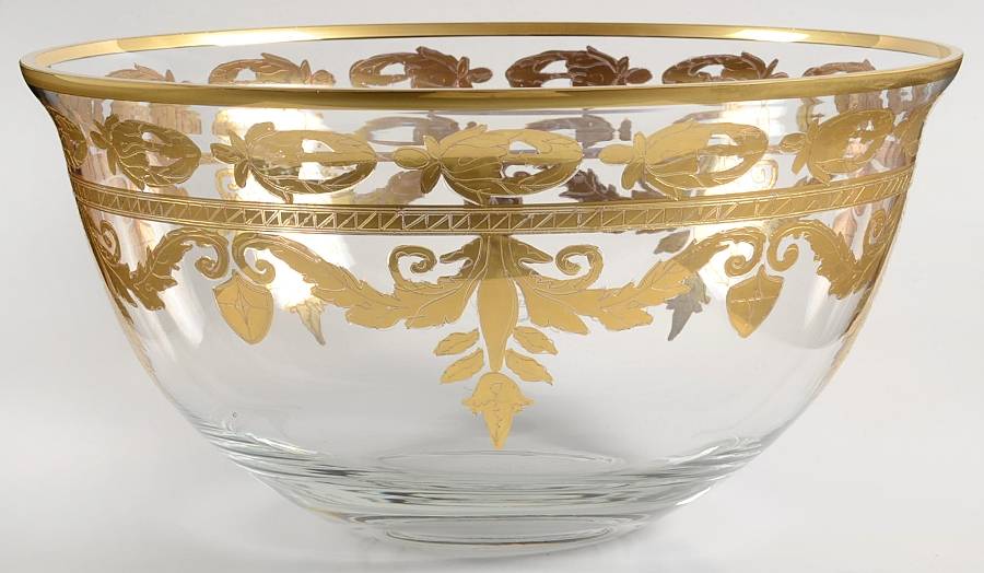 Vetro Gold 10" Round Serving Bowl by Arte Italica-1