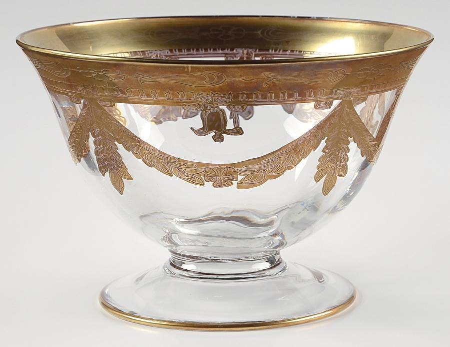 Medici Gold Large Footed Fruit Bowl by Arte Italica-1