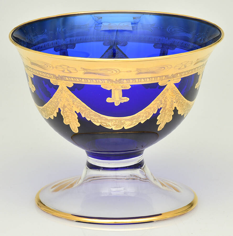 Medici Cobalt Dessert-Footed by Arte Italica-1