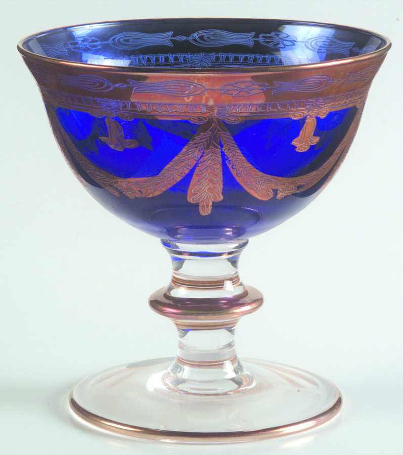 Medici Cobalt Footed Dessert by Arte Italica-1