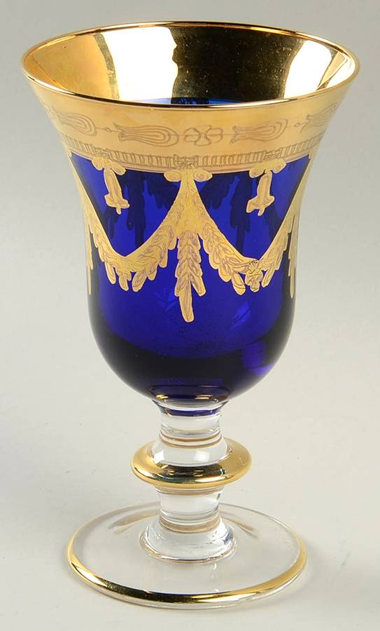 Medici Cobalt Water Goblet by Arte Italica-1