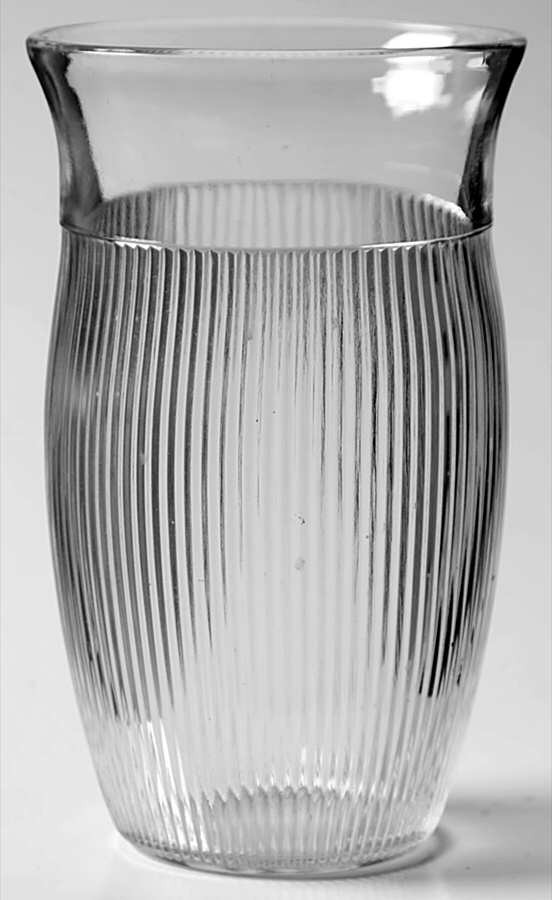 Fine Rib Clear 13 Oz Flat Tumbler by Hazel-Atlas-1