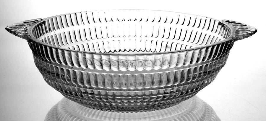 Beehive Clear 8" Handled Bowl by Hazel-Atlas-1