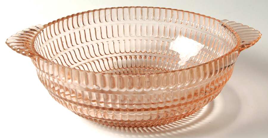 Beehive Pink 8" Handled Bowl by Hazel-Atlas-1
