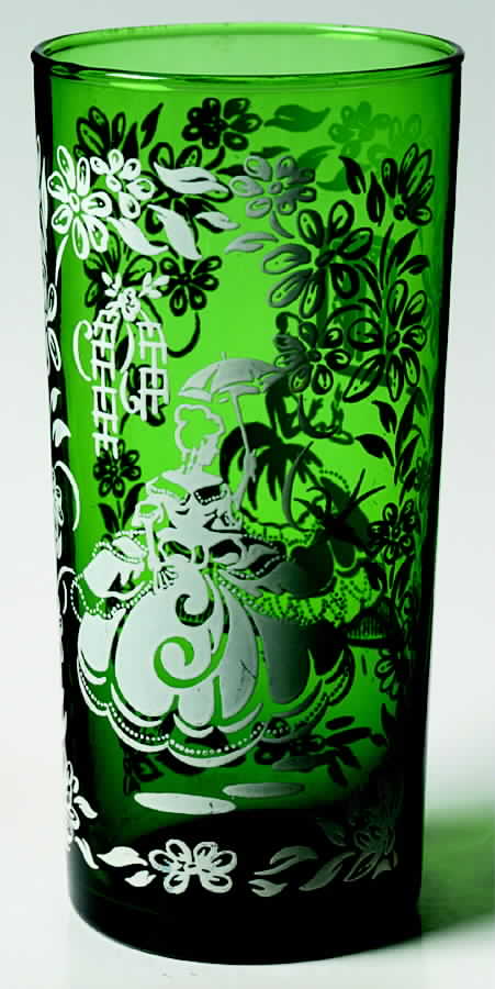 Colonial Lady Green 15 Oz Flat Tumbler by Anchor Hocking-1